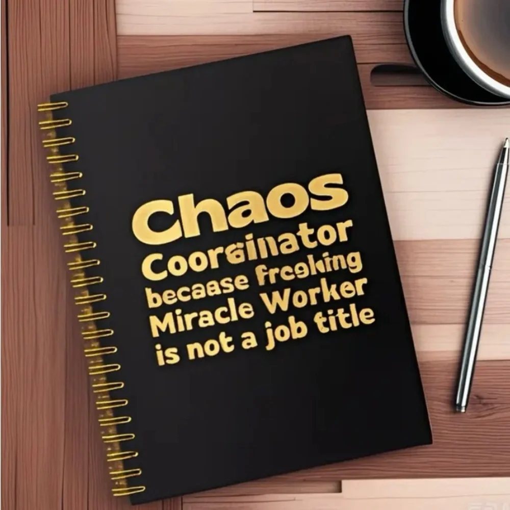 Black and Gold Spiral Notebook Perfect “Boss” Gift